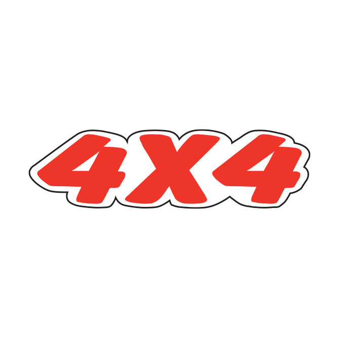 Die-Cut Window Stickers - 3-1/2" x 13-1/2" Red & White