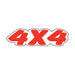 Die-Cut Window Stickers - 3-1/2" x 13-1/2" Red & White