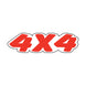 Die-Cut Window Stickers - 3-1/2" x 13-1/2" Red & White