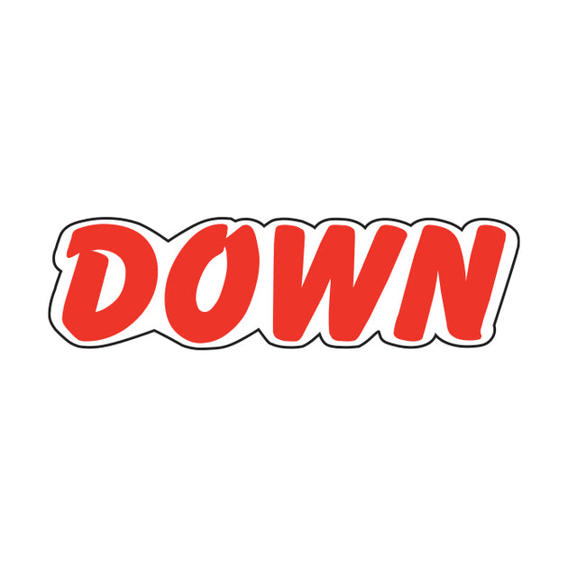 Die-Cut Window Stickers - 3-1/2" x 13-1/2" Red & White
