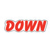 Die-Cut Window Stickers - 3-1/2" x 13-1/2" Red & White