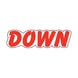 Die-Cut Window Stickers - 3-1/2" x 13-1/2" Red & White