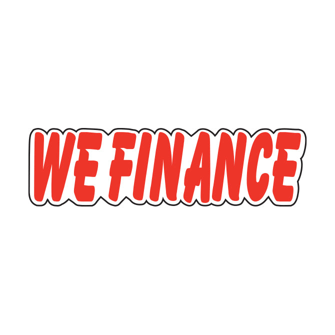 Die-Cut Window Stickers - 3-1/2" x 13-1/2" Red & White