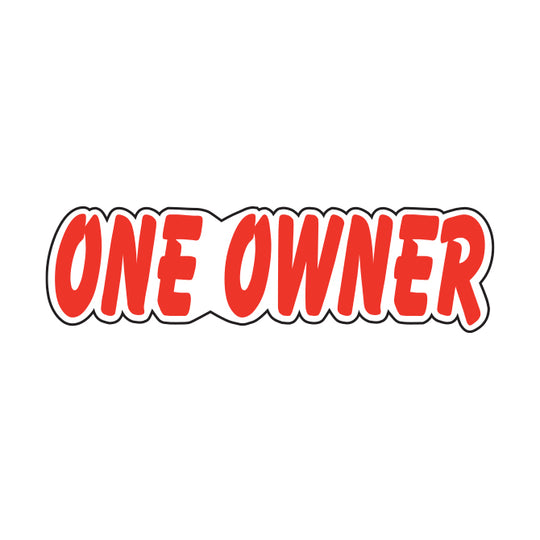 Die-Cut Window Stickers - 3-1/2" x 13-1/2" Red & White