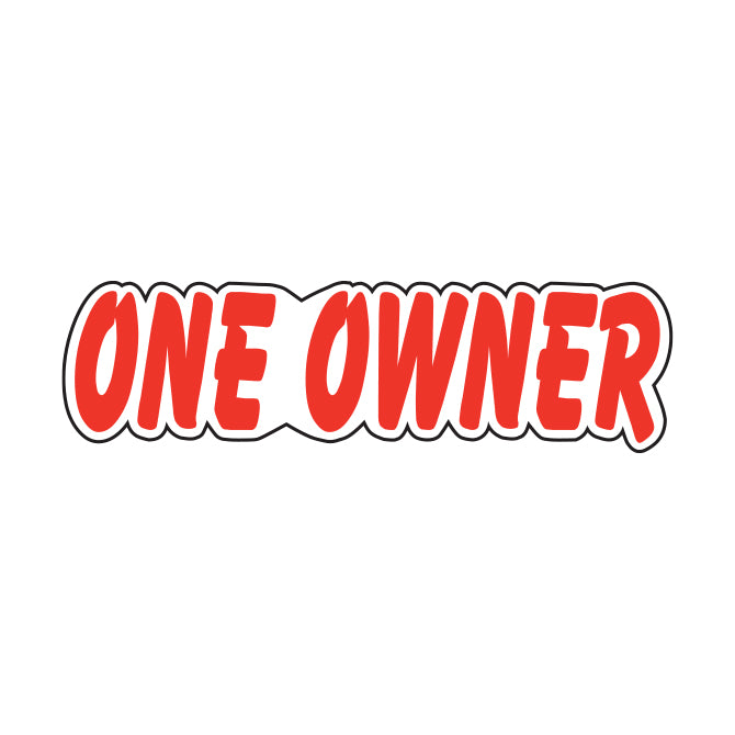 Die-Cut Window Stickers - 3-1/2" x 13-1/2" Red & White