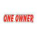 Die-Cut Window Stickers - 3-1/2" x 13-1/2" Red & White