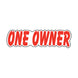 Die-Cut Window Stickers - 3-1/2" x 13-1/2" Red & White