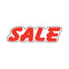 Die-Cut Window Stickers - 3-1/2" x 13-1/2" Red & White