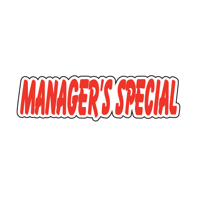 Die-Cut Window Stickers - 3-1/2" x 13-1/2" Red & White