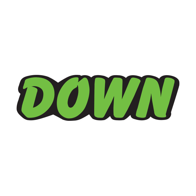 Green & Black Die Cut Slogan Stickers