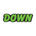 Green & Black Die Cut Slogan Stickers