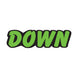 Green & Black Die Cut Slogan Stickers