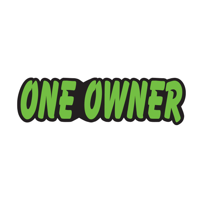 Green & Black Die Cut Slogan Stickers