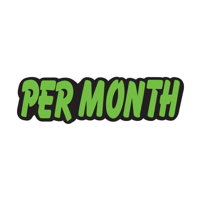 Green & Black Die Cut Slogan Stickers