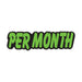 Green & Black Die Cut Slogan Stickers