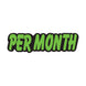Green & Black Die Cut Slogan Stickers