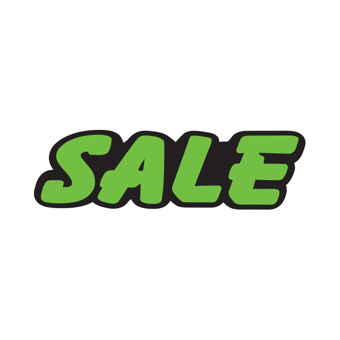 Green & Black Die Cut Slogan Stickers