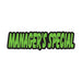 Green & Black Die Cut Slogan Stickers