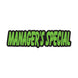 Green & Black Die Cut Slogan Stickers