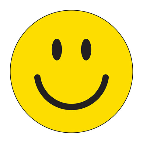 6" Happy Face Window Stickers