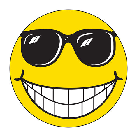 6" Happy Face Window Stickers