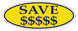 Window Sticker, Blue on Yellow OVAL