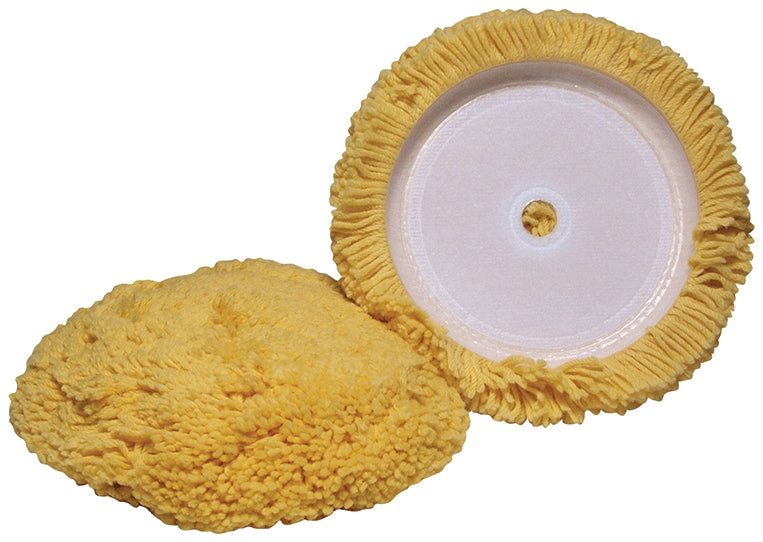 Velcro Yellow Wool Lt Cut Buff Pad - 7.5" x 1.5"