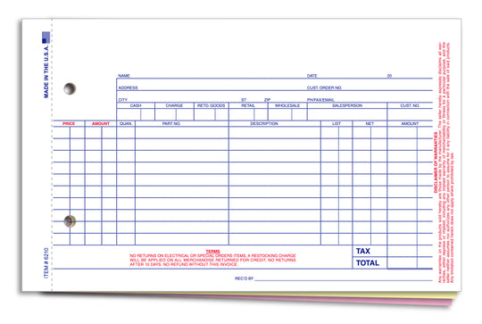 Parts Invoice