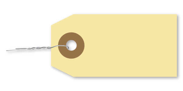 Manila Tags with Wire inserted