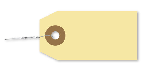 Manila Tags with Wire Inserted - TWW-1