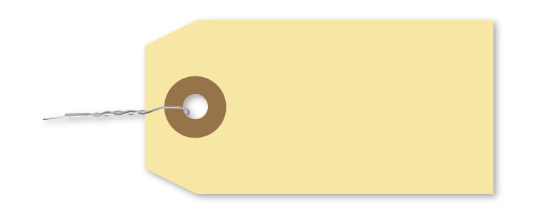 Manila Tags with Wire inserted