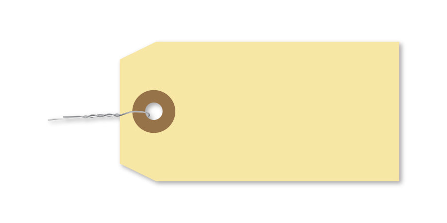 Manila Tags with Wire inserted