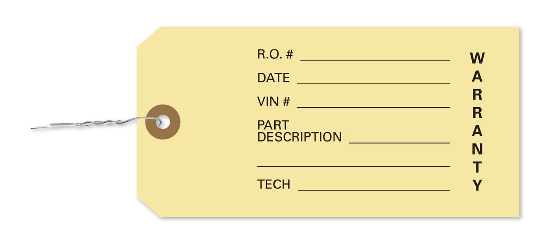 Manila Tags with Wire inserted