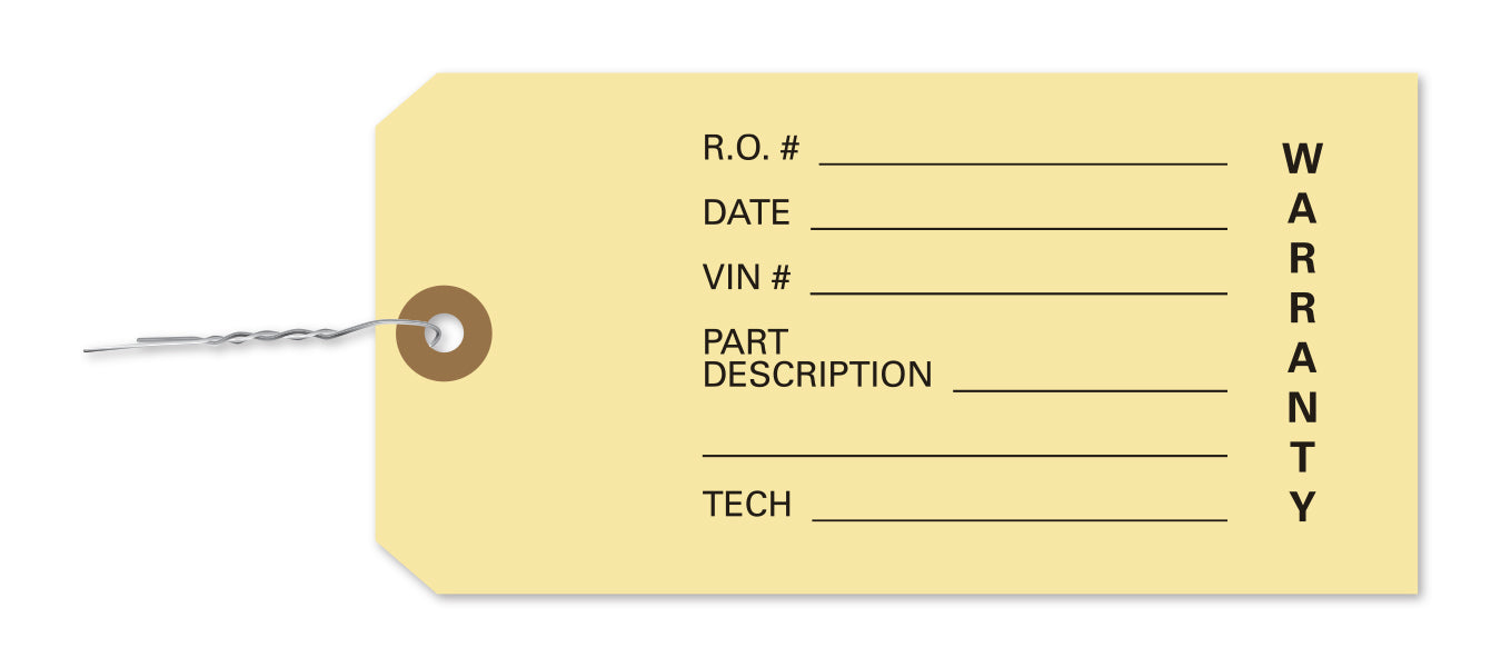 Manila Tags with Wire inserted
