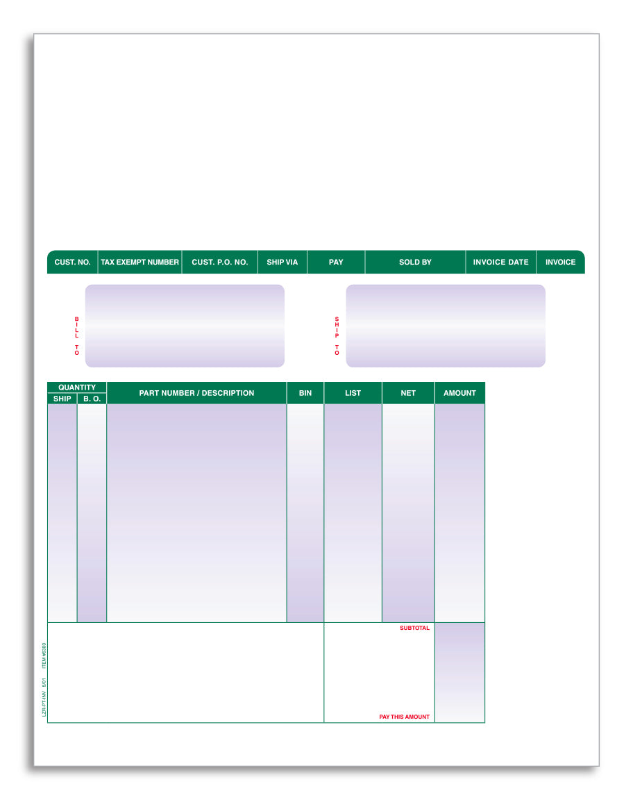 Laser Cut Sheets - Non-perforated