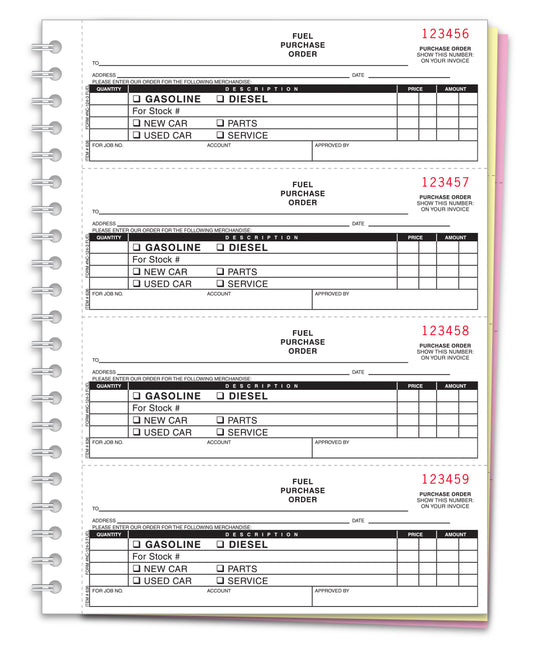 Fuel Purchase Order Books