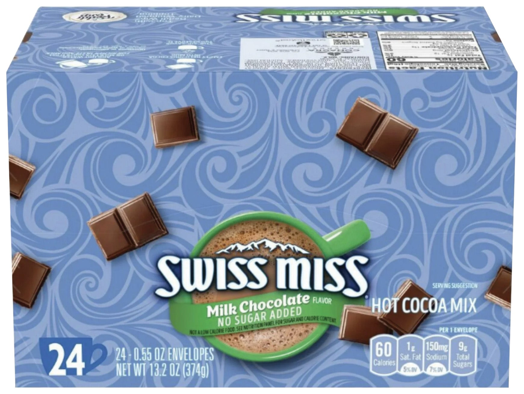 Swiss Miss Cocoa No Sugar Added Mix - Qty. 24