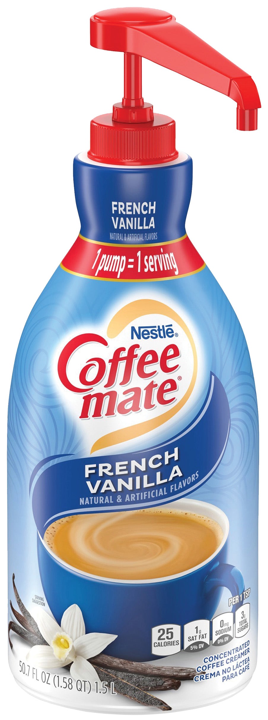 CoffeeMate French Vanilla Pump Creamer - 1.5 L - Qty. 1