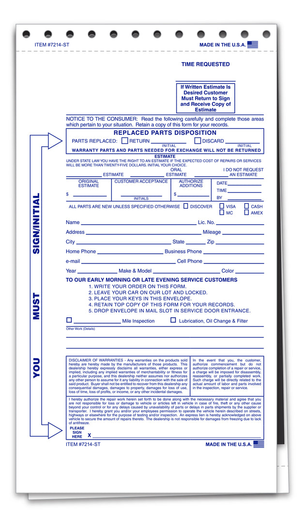 2-part Night Drop Envelopes (Packs of 500)