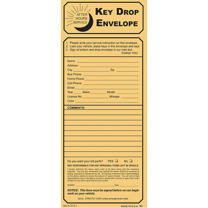Night Drop Envelopes - Kraft Printed Envelope (Packs of 100)