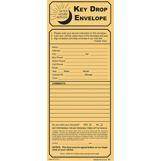 Night Drop Envelopes - Kraft Printed Envelope (Packs of 100)