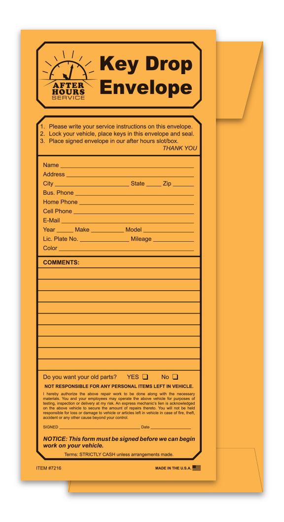 Night Drop Envelopes - Kraft Printed Envelope (Packs of 500)