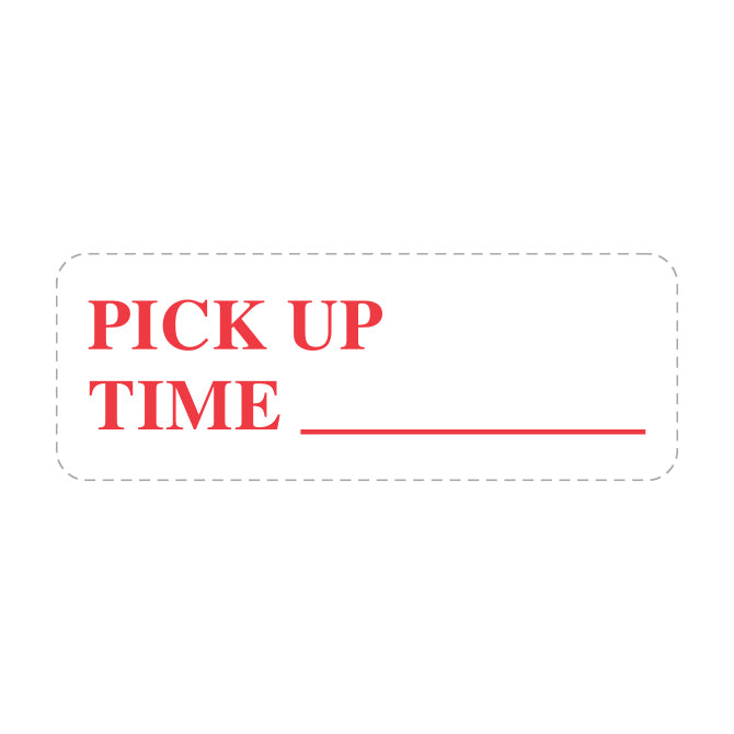 Self Inking Stamp - PICK UP TIME - Red Ink, 3/4" x 2 3/8" - Qty. 1