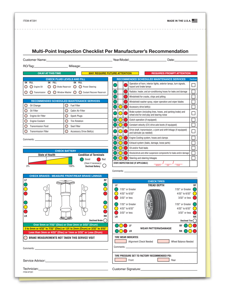 Multi-Point Inspection Forms - Generic Multi-Point