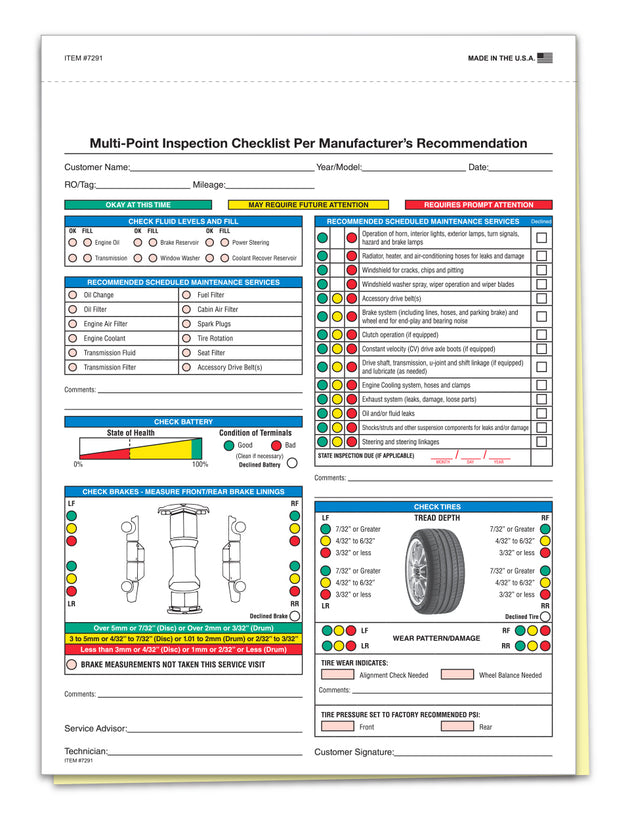 Multi-Point Inspection Forms - Generic Multi-Point