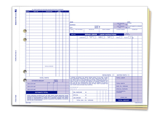 Repair Order (Form #RO-664-3)