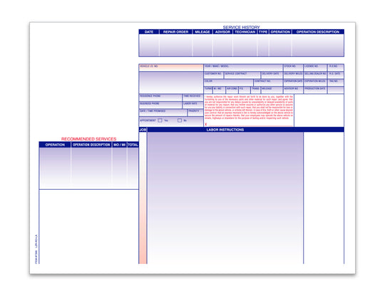 Laser Repair Orders - Form #LZR-RO-LA
