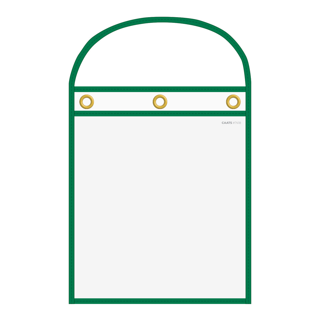 WorkTicket Holder - Green - Clear Front & Back - 11" x 13" - Qty. 25