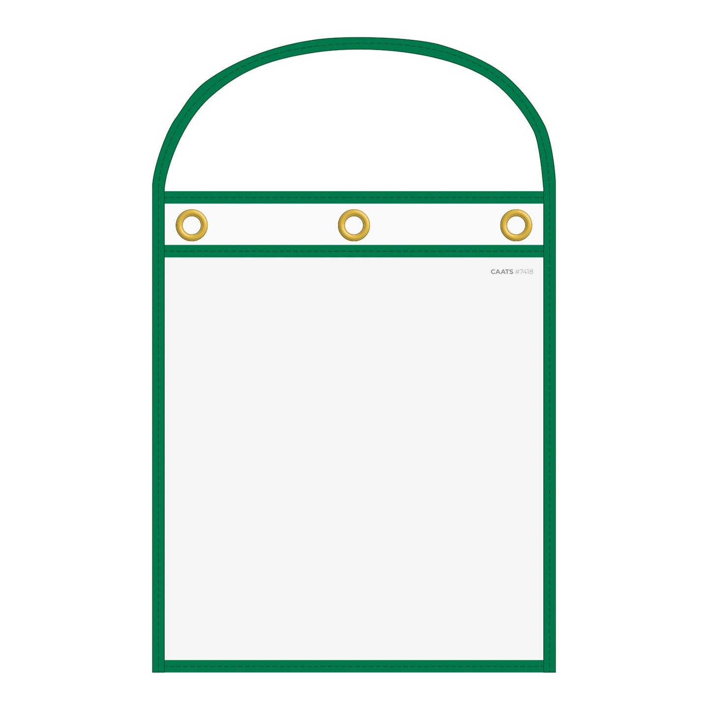 WorkTicket Holder - Green - Clear Front & Back - 11" x 13" - Qty. 25
