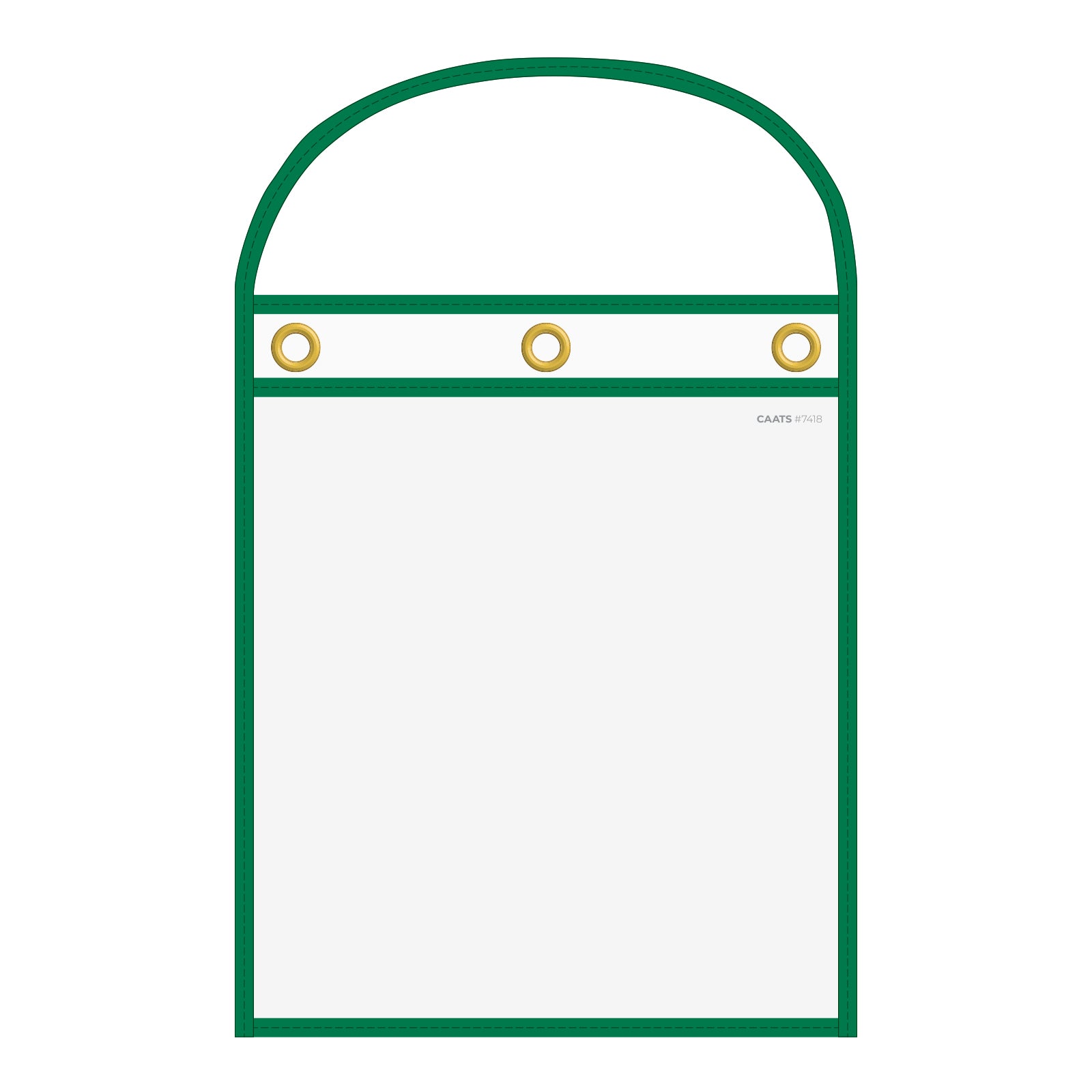 WorkTicket Holder - Green - Clear Front & Back - 11" x 13" - Qty. 25